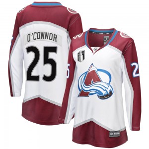 Fanatics Branded Logan O'Connor Colorado Avalanche Women's Breakaway Away 2022 Stanley Cup Final Patch Jersey - White