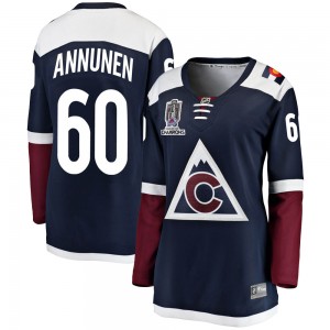 Fanatics Branded Justus Annunen Colorado Avalanche Women's Breakaway Alternate 2022 Stanley Cup Champions Jersey - Navy