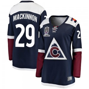 Fanatics Branded Nathan MacKinnon Colorado Avalanche Women's Breakaway Alternate 2022 Stanley Cup Champions Jersey - Navy