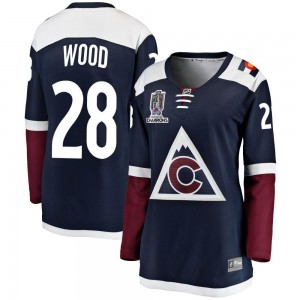 Fanatics Branded Miles Wood Colorado Avalanche Women's Breakaway Alternate 2022 Stanley Cup Champions Jersey - Navy