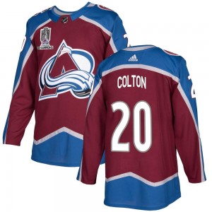 Adidas Men's Ross Colton Colorado Avalanche Men's Authentic Burgundy Home 2022 Stanley Cup Champions Jersey