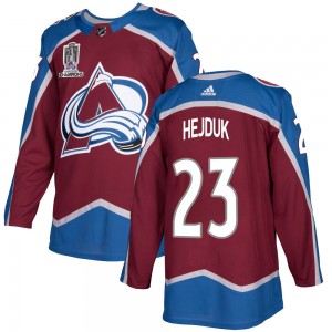 Adidas Men's Milan Hejduk Colorado Avalanche Men's Authentic Burgundy Home 2022 Stanley Cup Champions Jersey