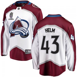 Fanatics Branded Darren Helm Colorado Avalanche Youth Breakaway Away 2022 Stanley Cup Champions Jersey - White