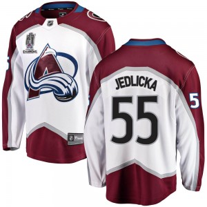 Fanatics Branded Maros Jedlicka Colorado Avalanche Youth Breakaway Away 2022 Stanley Cup Champions Jersey - White