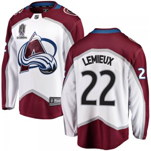 Fanatics Branded Claude Lemieux Colorado Avalanche Youth Breakaway Away 2022 Stanley Cup Champions Jersey - White