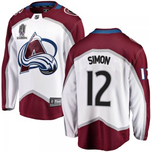 Fanatics Branded Chris Simon Colorado Avalanche Youth Breakaway Away 2022 Stanley Cup Champions Jersey - White