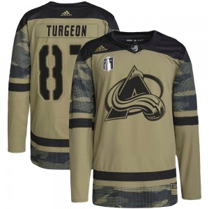 Adidas Pierre Turgeon Colorado Avalanche Youth Authentic Military Appreciation Practice 2022 Stanley Cup Final Patch Jersey - Ca
