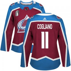 Adidas Women's Andrew Cogliano Colorado Avalanche Women's Authentic Burgundy Home 2022 Stanley Cup Final Patch Jersey