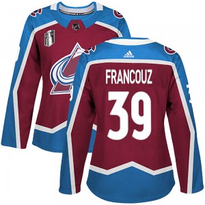Adidas Women's Pavel Francouz Colorado Avalanche Women's Authentic Burgundy Home 2022 Stanley Cup Final Patch Jersey