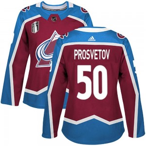 Adidas Women's Ivan Prosvetov Colorado Avalanche Women's Authentic Burgundy Home 2022 Stanley Cup Final Patch Jersey