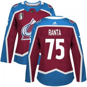 Adidas Women's Sampo Ranta Colorado Avalanche Women's Authentic Burgundy Home 2022 Stanley Cup Final Patch Jersey