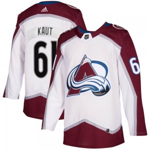 Adidas Martin Kaut Colorado Avalanche Youth Authentic 2020/21 Away Jersey - White