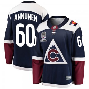 Fanatics Branded Justus Annunen Colorado Avalanche Men's Breakaway Alternate 2022 Stanley Cup Champions Jersey - Navy