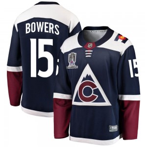 Fanatics Branded Shane Bowers Colorado Avalanche Men's Breakaway Alternate 2022 Stanley Cup Champions Jersey - Navy