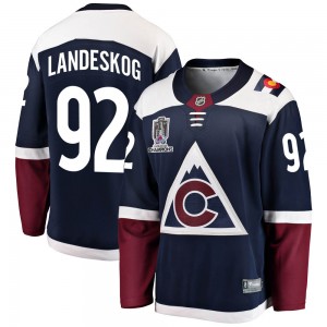 Fanatics Branded Gabriel Landeskog Colorado Avalanche Men's Breakaway Alternate 2022 Stanley Cup Champions Jersey - Navy