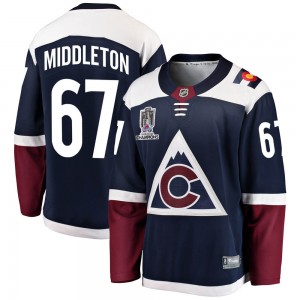 Fanatics Branded Keaton Middleton Colorado Avalanche Men's Breakaway Alternate 2022 Stanley Cup Champions Jersey - Navy