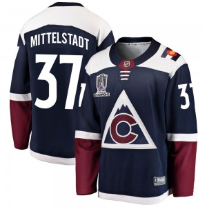 Fanatics Branded Casey Mittelstadt Colorado Avalanche Men's Breakaway Alternate 2022 Stanley Cup Champions Jersey - Navy