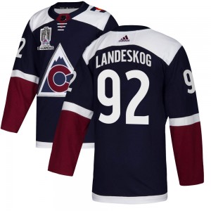 Adidas Gabriel Landeskog Colorado Avalanche Men's Authentic Alternate 2022 Stanley Cup Champions Jersey - Navy
