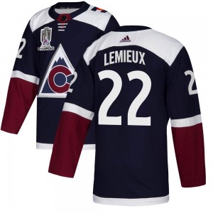 Adidas Claude Lemieux Colorado Avalanche Men's Authentic Alternate 2022 Stanley Cup Champions Jersey - Navy