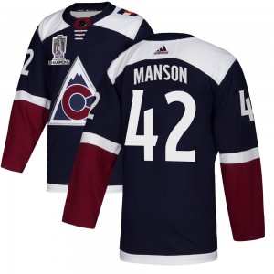 Adidas Josh Manson Colorado Avalanche Men's Authentic Alternate 2022 Stanley Cup Champions Jersey - Navy