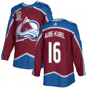 Adidas Youth Nicolas Aube-Kubel Colorado Avalanche Youth Authentic Burgundy Home 2022 Stanley Cup Champions Jersey