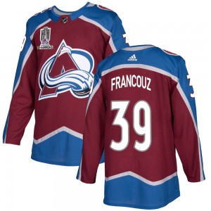 Adidas Youth Pavel Francouz Colorado Avalanche Youth Authentic Burgundy Home 2022 Stanley Cup Champions Jersey