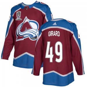 Adidas Youth Samuel Girard Colorado Avalanche Youth Authentic Burgundy Home 2022 Stanley Cup Champions Jersey