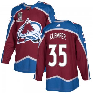 Adidas Youth Darcy Kuemper Colorado Avalanche Youth Authentic Burgundy Home 2022 Stanley Cup Champions Jersey