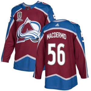 Adidas Youth Kurtis MacDermid Colorado Avalanche Youth Authentic Burgundy Home 2022 Stanley Cup Champions Jersey