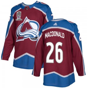 Adidas Youth Jacob MacDonald Colorado Avalanche Youth Authentic Burgundy Home 2022 Stanley Cup Champions Jersey