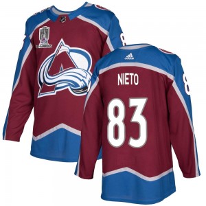 Adidas Youth Matt Nieto Colorado Avalanche Youth Authentic Burgundy Home 2022 Stanley Cup Champions Jersey