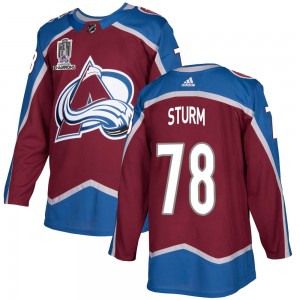 Adidas Youth Nico Sturm Colorado Avalanche Youth Authentic Burgundy Home 2022 Stanley Cup Champions Jersey
