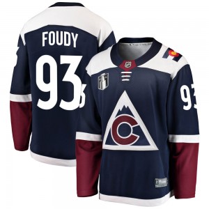 Fanatics Branded Jean-Luc Foudy Colorado Avalanche Men's Breakaway Alternate 2022 Stanley Cup Final Patch Jersey - Navy