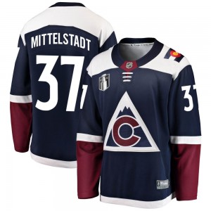 Fanatics Branded Casey Mittelstadt Colorado Avalanche Men's Breakaway Alternate 2022 Stanley Cup Final Patch Jersey - Navy