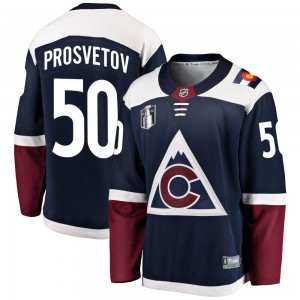 Fanatics Branded Ivan Prosvetov Colorado Avalanche Men's Breakaway Alternate 2022 Stanley Cup Final Patch Jersey - Navy
