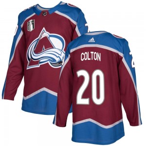 Adidas Youth Ross Colton Colorado Avalanche Youth Authentic Burgundy Home 2022 Stanley Cup Final Patch Jersey