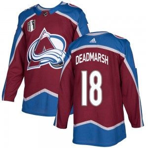Adidas Youth Adam Deadmarsh Colorado Avalanche Youth Authentic Burgundy Home 2022 Stanley Cup Final Patch Jersey