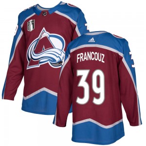 Adidas Youth Pavel Francouz Colorado Avalanche Youth Authentic Burgundy Home 2022 Stanley Cup Final Patch Jersey