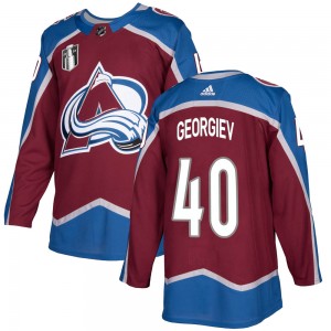Adidas Youth Alexandar Georgiev Colorado Avalanche Youth Authentic Burgundy Home 2022 Stanley Cup Final Patch Jersey