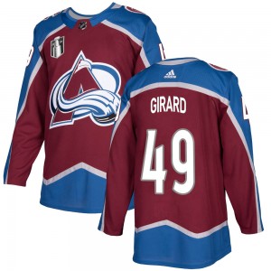 Adidas Youth Samuel Girard Colorado Avalanche Youth Authentic Burgundy Home 2022 Stanley Cup Final Patch Jersey