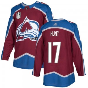 Adidas Youth Brad Hunt Colorado Avalanche Youth Authentic Burgundy Home 2022 Stanley Cup Final Patch Jersey