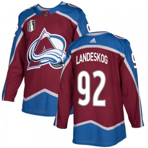 Adidas Youth Gabriel Landeskog Colorado Avalanche Youth Authentic Burgundy Home 2022 Stanley Cup Final Patch Jersey