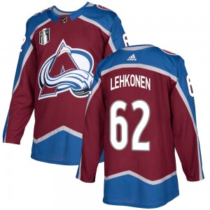 Adidas Youth Artturi Lehkonen Colorado Avalanche Youth Authentic Burgundy Home 2022 Stanley Cup Final Patch Jersey