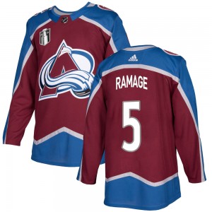 Adidas Youth Rob Ramage Colorado Avalanche Youth Authentic Burgundy Home 2022 Stanley Cup Final Patch Jersey