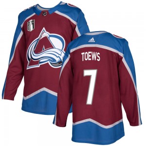 Adidas Youth Devon Toews Colorado Avalanche Youth Authentic Burgundy Home 2022 Stanley Cup Final Patch Jersey
