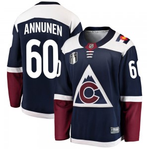 Fanatics Branded Justus Annunen Colorado Avalanche Youth Breakaway Alternate 2022 Stanley Cup Final Patch Jersey - Navy