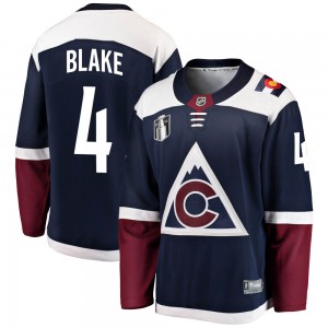 Fanatics Branded Rob Blake Colorado Avalanche Youth Breakaway Alternate 2022 Stanley Cup Final Patch Jersey - Navy
