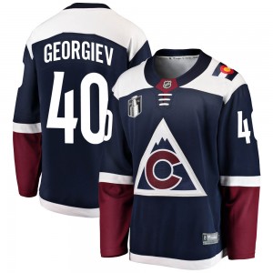 Fanatics Branded Alexandar Georgiev Colorado Avalanche Youth Breakaway Alternate 2022 Stanley Cup Final Patch Jersey - Navy