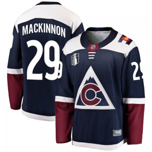 Fanatics Branded Nathan MacKinnon Colorado Avalanche Youth Breakaway Alternate 2022 Stanley Cup Final Patch Jersey - Navy