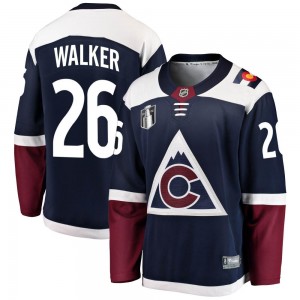 Fanatics Branded Sean Walker Colorado Avalanche Youth Breakaway Alternate 2022 Stanley Cup Final Patch Jersey - Navy